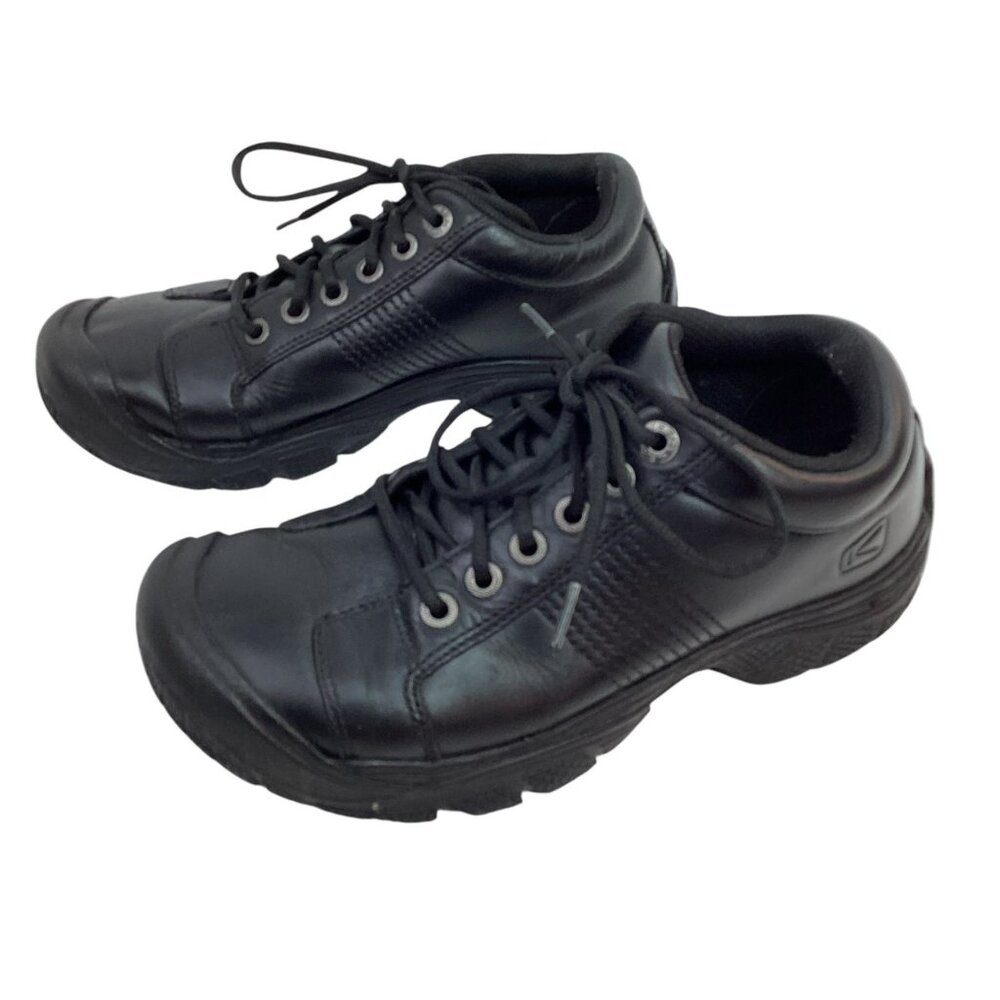 Keen Utility PTC Mens 8 Oxford Low Top Leather Lace-Up Work Shoes Black